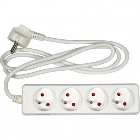 Vorel Pikendusjuhe 72501, 1.5 m, 230 V, 50 Hz, 16 A, 4 pistikupesa, maandusega, tüüp E, pistik E & F