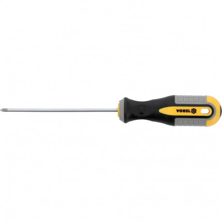 Vorel GRD Pozidrive screwdriver PZ1x75mm 60933, 75mm, CRV 6150, satin, magnetized, PP/TPR handle