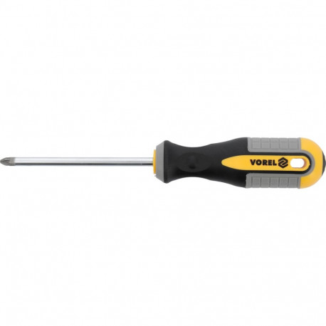 Vorel GRD Pozidriv kruvikeeraja PZ2x150mm 60937, 150mm, CRV 6150, satiin, magnetiseeritud, PP/TPR kä
