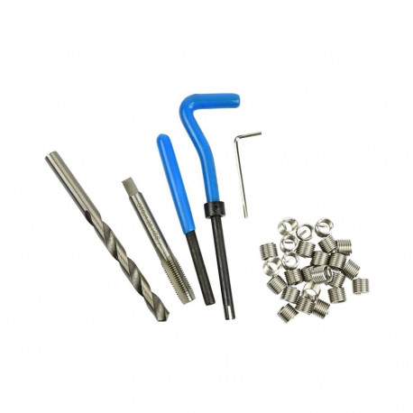 Vītņu remonta komplekts M8x1.25, HSS4341 tērauds, 30 spirāles ieliktņi, G02882, GEKO