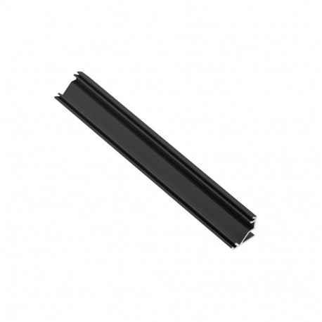 Gtv profiil GLAX LED ribale, PA-GLAXNKKT-AL-20M, 2m, must matt, alumiinium, nurga pealispinna paigal