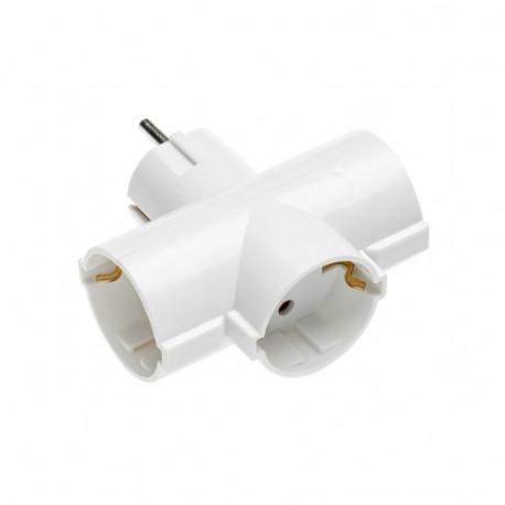 GTV AE-SC0103-00, pistikupesa jagaja 1→3, 220-240V, 50-60Hz, 3600W, IP20, I klass, maandatud
