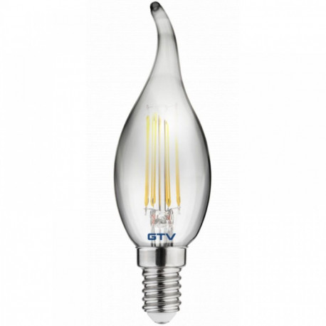 LED spuldze FILAMENT GRAY, A-G, C35, E14, 2700K, 4.0W, AC220-240V, 360°, 300lm, 44mA, pelēka LD-C35F