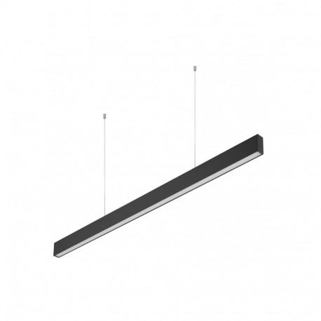 LED rippuv laelamp LIVIA, 40W, 3600lm, AC220-240V, 100°, RA>80, IP20, AL/PC, 4000K, 120cm, must, LD-
