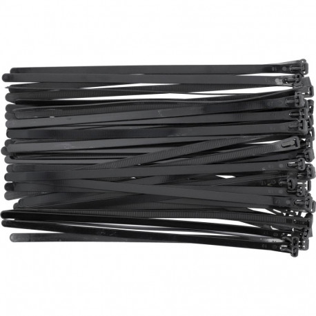 Yato releasable cable ties YT-70674, 7.6x250 mm, 50 pcs, black, nylon PA66 UL 94 V-2, UV proof, 215-