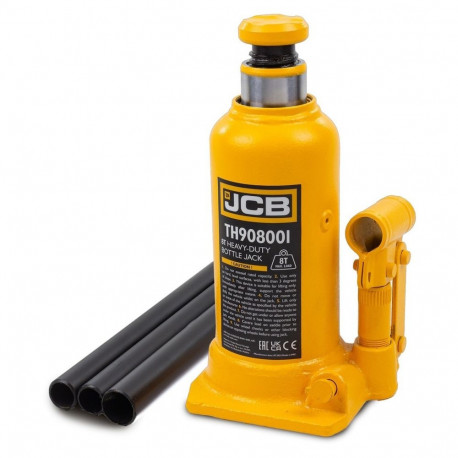 Hydraulic bottle jack 8 t 220–488 mm safety valve TH908001 JCB