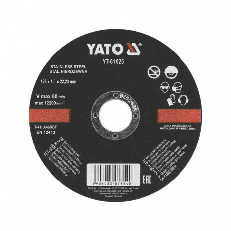Lõikketas 125X1,0X22,2Mm YT-61025 YATO