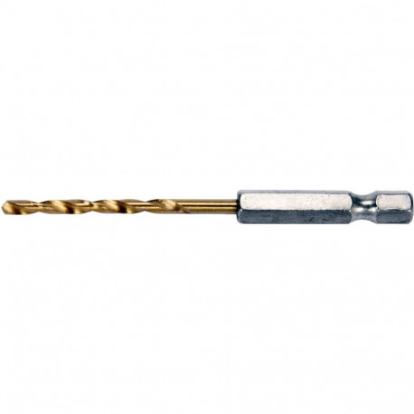 Yato Metal Drill Bit YT-44755, 3.2mm, HSS 4241, 1/4" 6.3mm, 85mm, 36mm, 135˚, Hex Shank, Titanium Ni