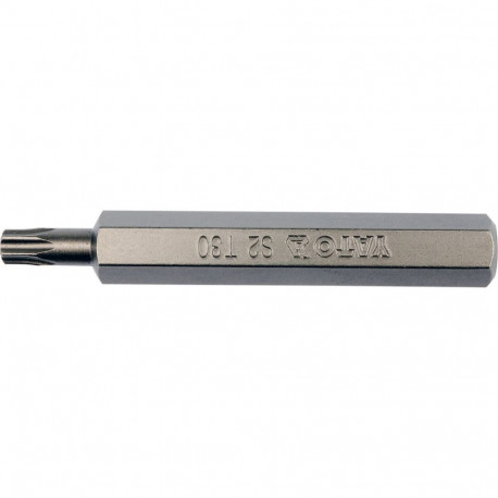 Yato screwdriver bit YT-04052, 75 mm, T30, S2 steel, sandblasted, 10 mm holder, hexagonal shank