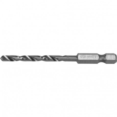 Yato Metal Drill Bit YT-44866, 4 mm, HSS 6542, 75 mm, 43 mm, 135°, 1/4" 6.3 mm, Hex Shank, DIN 338, 