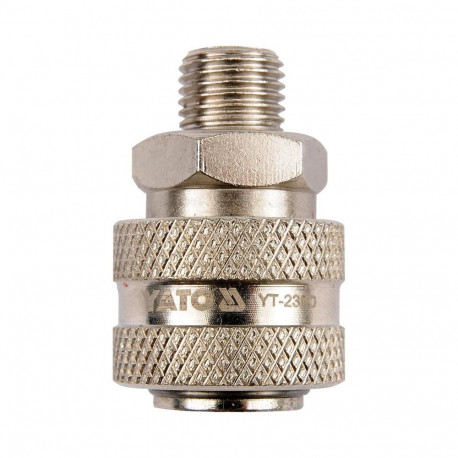Yato quick coupler YT-2390, G1/4, 45 mm, Q235 steel, nickel plated, standard air connection