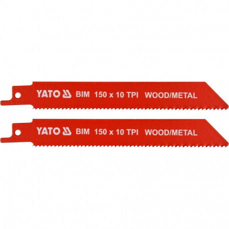 Sabre Saw Blades Bim 150Mm 10Tpi 2Pcs YT-33930 YATO