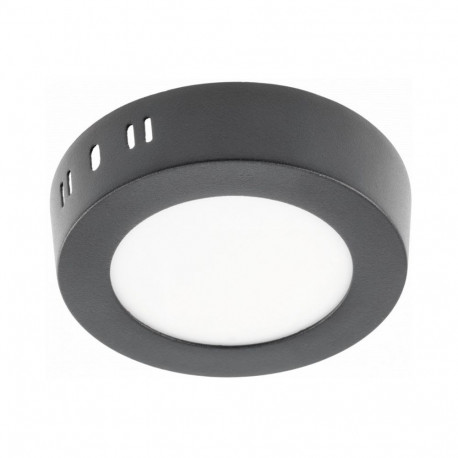 LED griestu gaismeklis ORIS PLUS, 7W, 4000K, 560lm, IP20, 120°, melns; LD-ORN07W-NBP-10 GTV