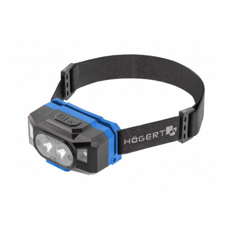 Hogert HT1E423 LED pealamp, 3.7V 1200mAh, 200lm, 6 režiimi, liikumisandur, IPX4, power bank