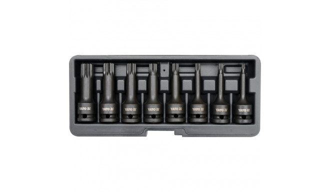 Impact Bit Socket Set Spline 8Pcs 1/2" YT-1069 YATO