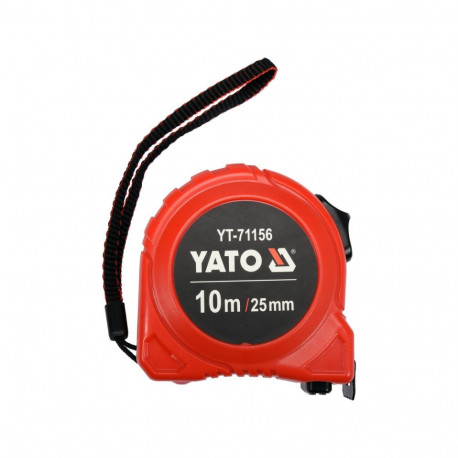Yato YT-71156 Mõõdulint, 10m, 25mm, terasest, nailonkattega, ABS korpus, II klass, 2 lukustust, komp