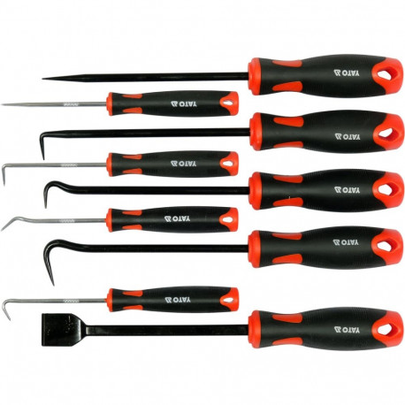 Yato Konksude komplekt YT-08426, 162mm, 240mm, 40Cr, 8 konksu, kaabits, PP, TPR, 45°, 90°, 135°, 180