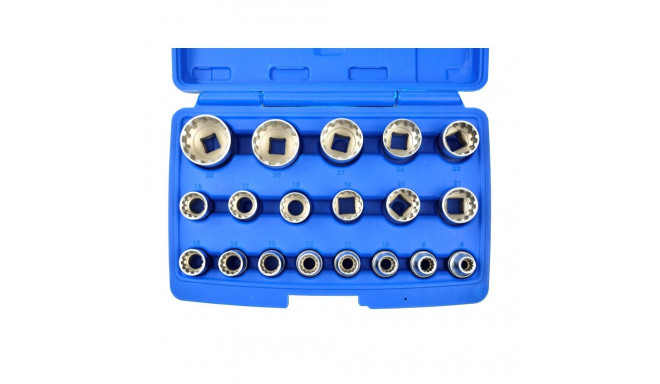 1/2" Gear Lock Socket Set 8-32mm 19pcs Geko