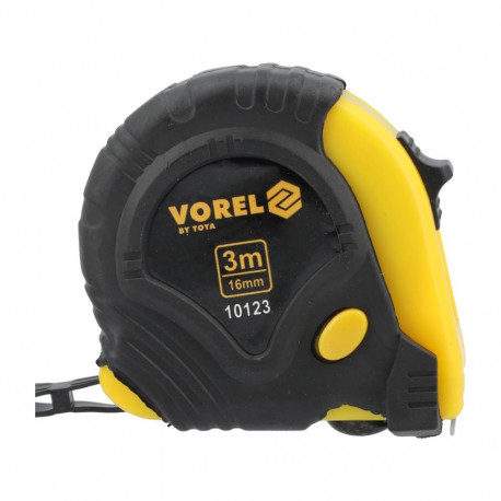 Vorel Mõõdulint GRD 10123, 3m, 16mm, teras, PVC/kumm, 3 lukustust