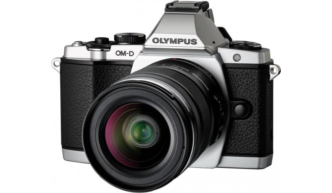 Olympus OM-D E-M5 серебристый + ED 12-50 мм черный