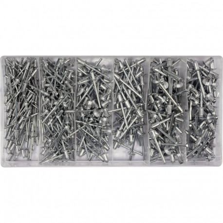 Yato YT-36420 Blind Rivets Assortment 400pcs, aluminum, 2.4-4.8mm, GRD