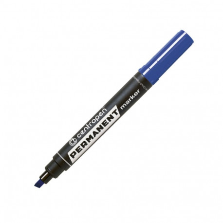 Marķieris, permanentais, šķelts, ātri žūst.,1-4.6mm, zils