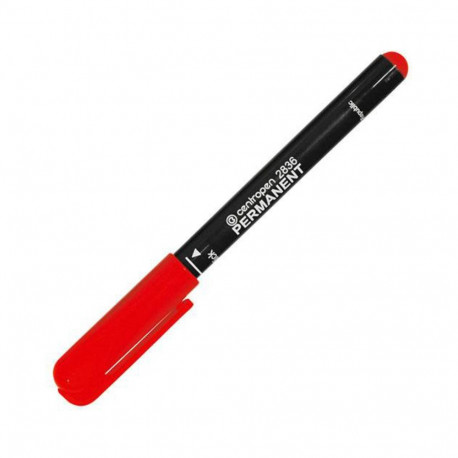 Marķieris, permanentais, apaļš, Ø2mm, sarkans