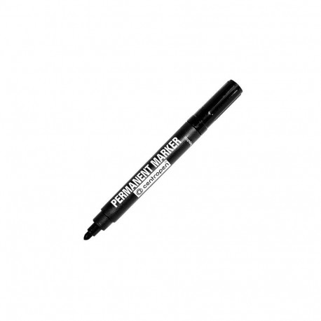 Marker permanent, ümmargune, Ø2,5mm, must