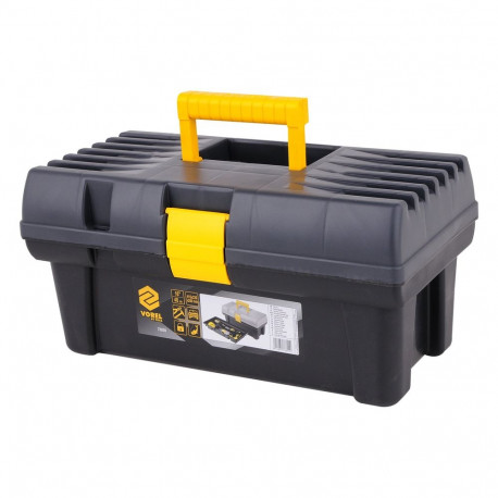 Vorel 78800 plastic tool box, 16" (400 mm), PVC, 415x226x200 mm, side handle, includes tray with bit