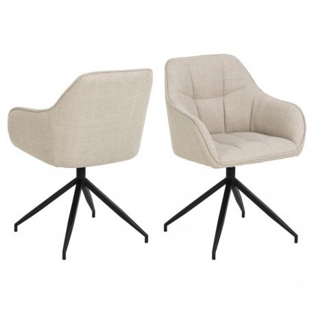 Söögitool BRENDA käetoega pööratav, beež