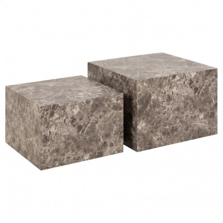 Diivanilauad DICE 2 tk, helepruun Emperador