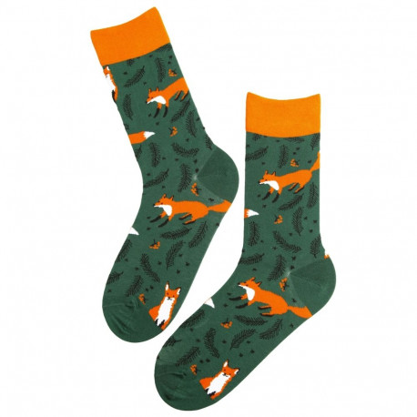 SOKISAHTEL FOXY rohelised puuvillased sokid