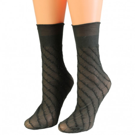 SOKISAHTEL STELLA rohelised õhukesed sädelusega sokid 444