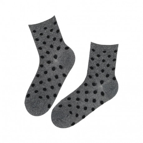 SOKISAHTEL ELMI hõbedased sädelevad täpilised sokid 444