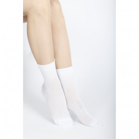 SOKISAHTEL RIANA valged puuvillased sokid 444