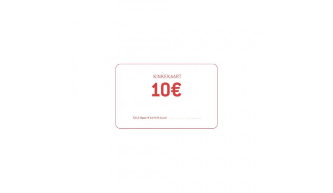 SOKISAHTEL Sokisahtli KINKEKAART 10€ 425