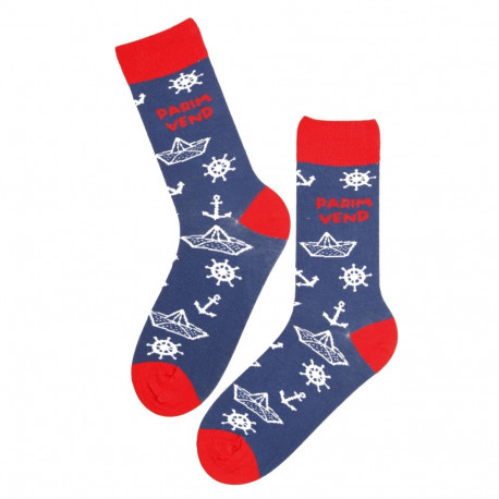 SOKISAHTEL PARIM VEND sinised puuvillased sokid meestele 444