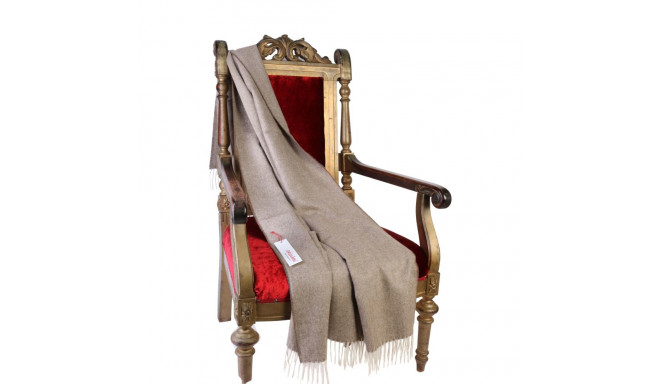 SOKISAHTEL Alpakavillane pruun kalasabamustriline pleed 425