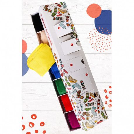 SOKISAHTEL TAUNO kinkekarp 7 ühevärvilise sokipaariga igaks nädalapäevaks 446