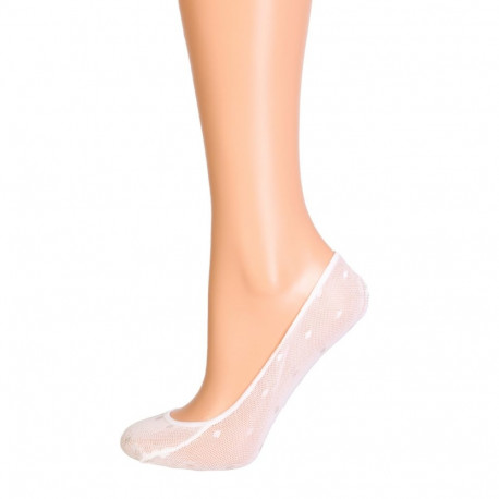 SOKISAHTEL LUNA valged täpimustriga pitsilised stepsid 676