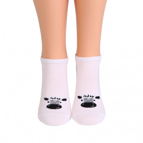 SOKISAHTEL WHITE ZEBRA valged sebraga madalad sokid