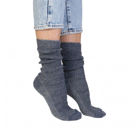 SOKISAHTEL ALPAKAVILLASED sinised sädelevad sokid 444