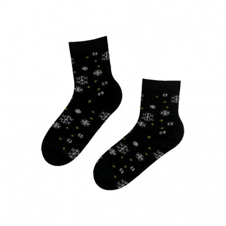 SOKISAHTEL SNOWY musta värvi villased sokid 444