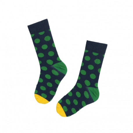 SOKISAHTEL DOTS roheliste täppidega puuvillased sokid lastele 438, 439, 443