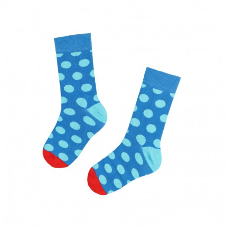 SOKISAHTEL DOTS siniste täppidega puuvillased sokid lastele 438, 439, 443