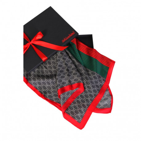 SOKISAHTEL SCARF musta värvi kirju kaelarätik 425