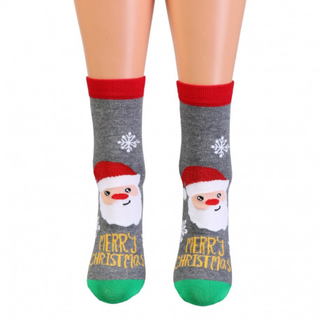 SOKISAHTEL MERLY hallid jõuluvanaga puuvillased jõulusokid 444