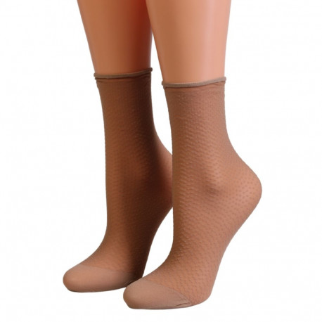 SOKISAHTEL PUNTINI beežid täpilised õhukesed sokid 444