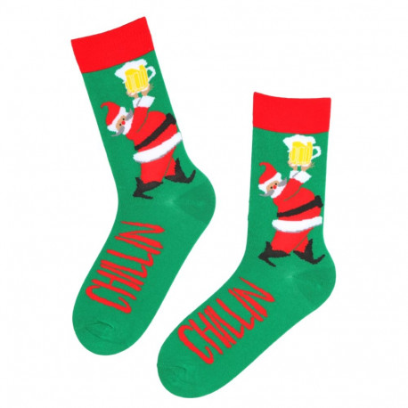 SOKISAHTEL PAX rohelised jõuluvanaga jõulusokid 444