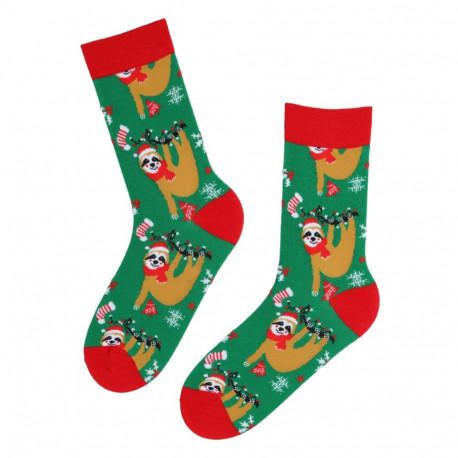 SOKISAHTEL HOKU rohelised laiskloomadega jõulusokid 444